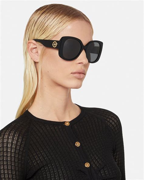 Versace Medusa Stud Squared Sunglasses for Women 